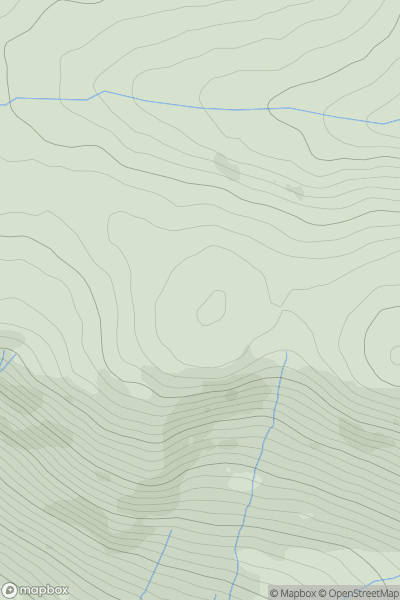 Thumbnail image for Bryn Gwyn [Bala to Welshpool] showing contour plot for surrounding peak